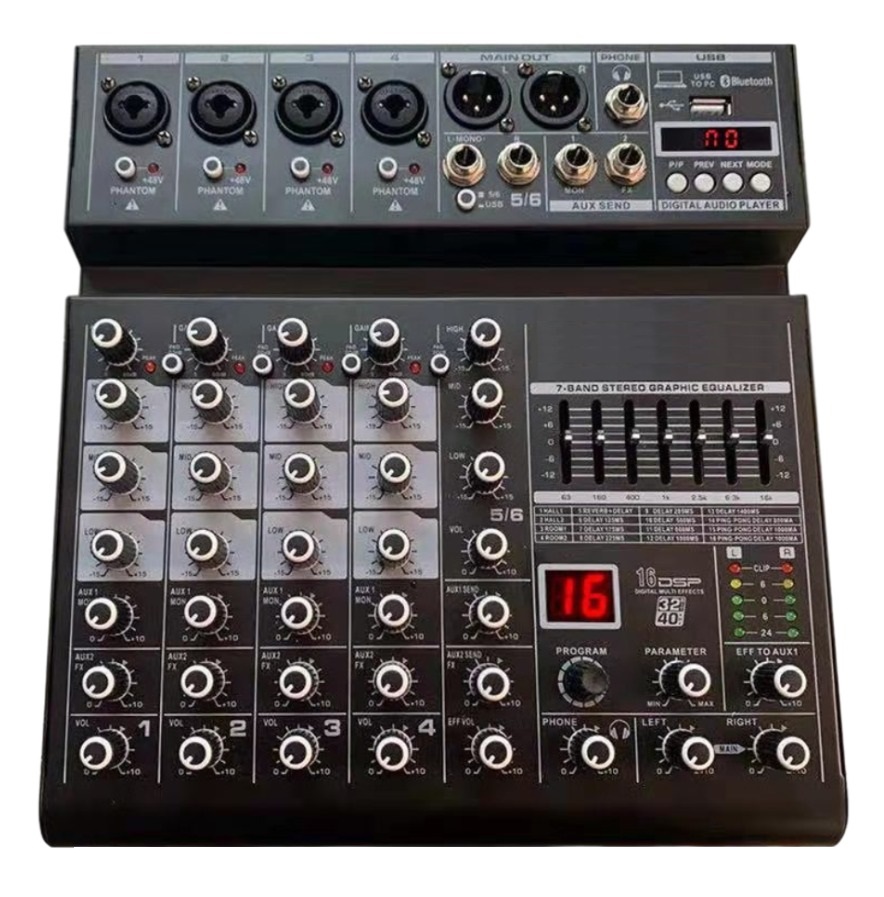 R602USB Professional Mixer Console