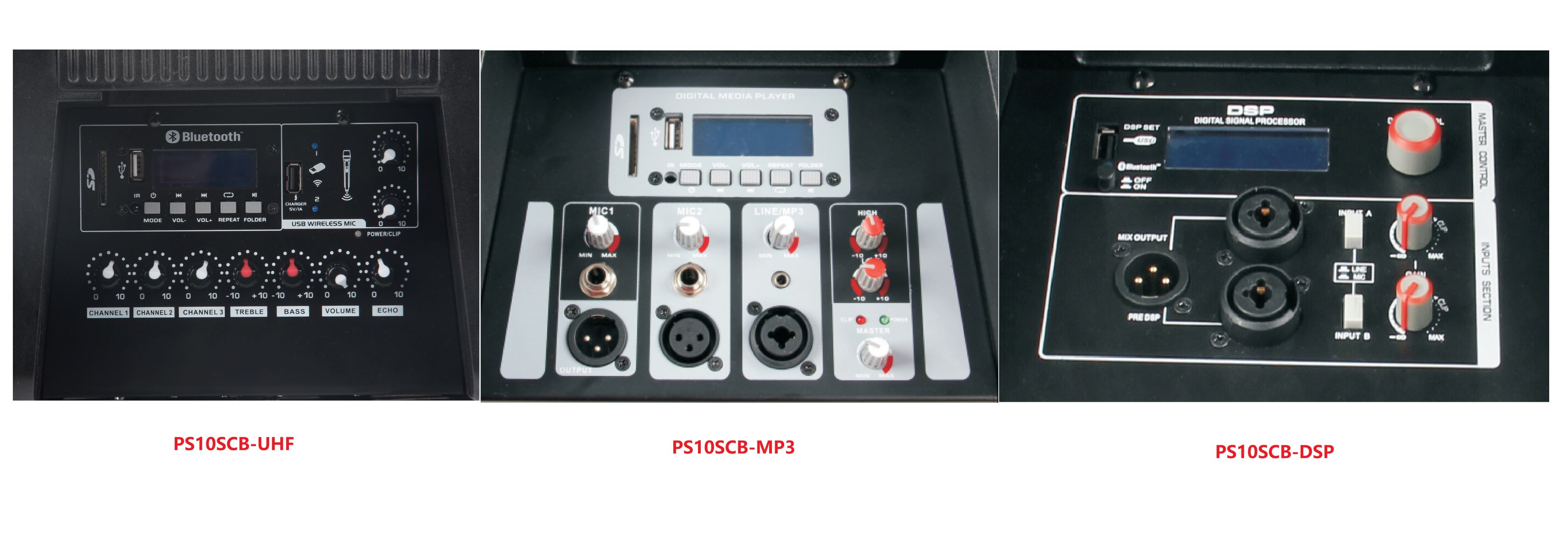 PS10SCB-UHF PS10SCB-MP3 PS10SCB-DSP Plastic Sound Colume System